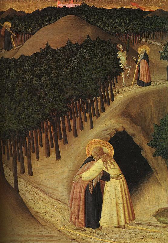 The Meeting of St.Anthony and St.Paul, Stefano di Giovanni Sassetta